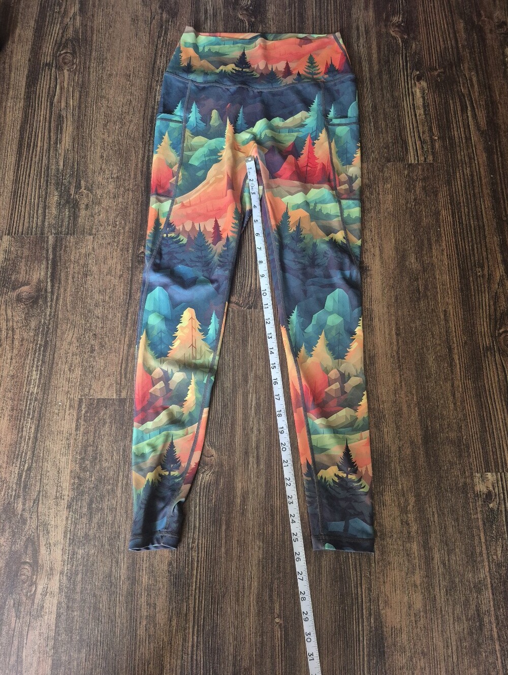 Constantly Varied Gear Mountain Forest Orange Green Bra Leggings Set Medium XL - Picture 6 of 6